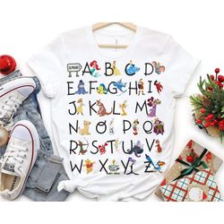 disney alphabet characters from a to z shirt | disney teacher t-shirt | teacher appreciation tee | disneyland trip outfi