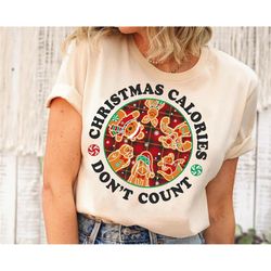 winnie the pooh gingerbread christmas shirt | pooh tigger eeyore piglet gingerbread tshirt | christmas calories don't co