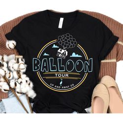 retro disney pixar up shirt | kevin paradise falls balloon tour up and away t-shirt | disneyland family trip tee disney