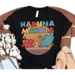 vintage the lion king hakuna matata sunset shirt | disney timon simba pumbaa t-shirt | disneyland family trip tee disney