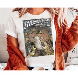 vintage indiana jones adventure disneyland 1995 sweatshirt |disney indiana jones t-shirt | disney family matching tee |d