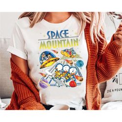 retro 90s space mountain sweatshirt | vintage mickey and friends t-shirt | walt disney world tee | disneyland trip shirt