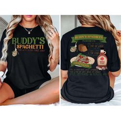buddy's spaghetti elf shirt | buddy the elf t-shirt | elf christmas movie matching tee | family xmas 2023