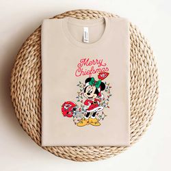 Minnie Mouse Merry Chiefsmas Kansas City Helmet LogoShirt