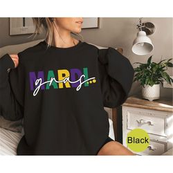 mardi gras sweatshirt, women men mardi gras hoodie, mardi gras party shirt,fat tuesday gift, carnival sweat, cute festiv