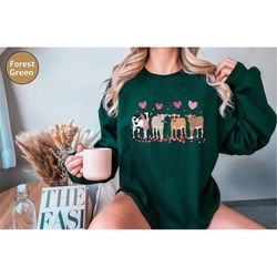 retro cow lover valentines sweatshirt and hoodie, cow lover gift, valentines day shirt, lover, valentines day gift, cow
