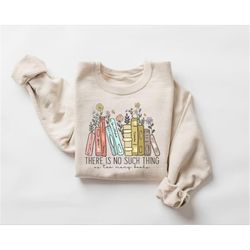 there is no such, thing as too many books, bookish sweater, floral books sweatshirt, gift for librarian, book nerd sweat