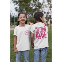 kid&39s birthday shirt, birthday girl shirt, it&39s me hi i&39m the birthday girl, girl birthday shirt, retro birthday s
