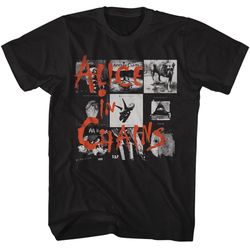 alice in chains album covers rock and roll music shirt