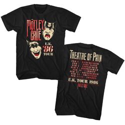 motley crue uk tour black adult t-shirt