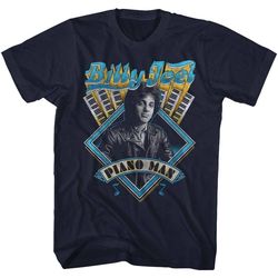 billy joel navy adult t-shirt