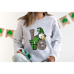 love gnome st. patricks day shirt, happy st. patricks day four clovers shirt, lucky st. patricks day leopard shamrock sh