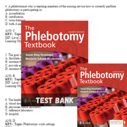 test bank the phlebotomy textbook 4th edition strasinger all chapters instant download
