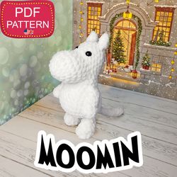 Crochet Pattern Moomin Troll Amigurumi Toy, PDF