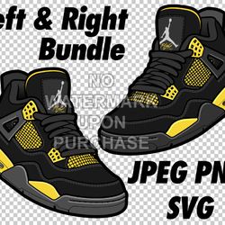 air jordan 4 thunder in jpeg png svg digital sneaker art