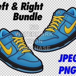 dunk low powerpuff girls bubbles in jpeg png digital sneaker art