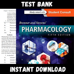 All Chapters Brenner and Stevens Pharmacology 5th Edition Test bank