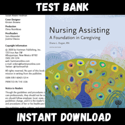 All Chapters Nursing Assisting A Foundation in Caregiving 5th Edition Dugan Test bank