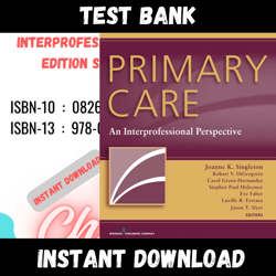All Chapters Primary Care An Interprofessional Perspective 2nd Edition Singleton DiGregorio Test bank