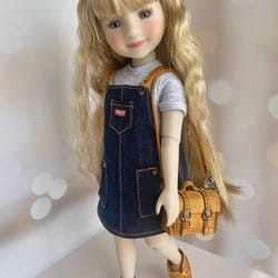 clothes for ruby red fashion friends doll. 14.5" doll outfit. set include: jeans sundress, t-shirt, leather shoes&bag