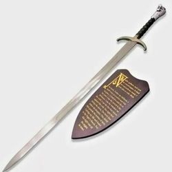 Handmade Long Claw Sword Stainless Steel/Jon Snow Sword/Replica with Wall Plaque