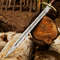 Damascus Viking Sword Custom Hand Real Damascus Steel Long Battle Ready Sword 2