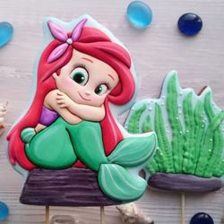 Mermaid cookie cutters Custom stamp cookie cutter for cake topper gingerbread cookie embosser silicone mold clay cutter