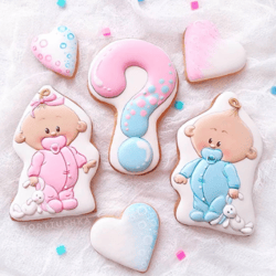 boy or girl Cookie cutters Baby shower Custom stamp for cake topper gingerbread decor sugar cookies polimer clay