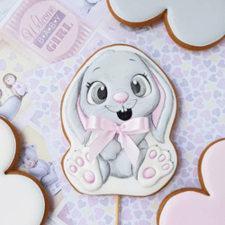 Cute bunny cookie cutters Custom stamp cookie cutters for cake topper gingerbread decor sugar cookies 3d cookie cutters