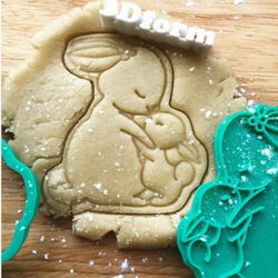Easter Rabbit Bunny Cookie Cutters sweetleigh printed cookie cutters Custom stamp for cake topper gingerbread