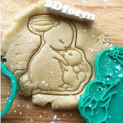 easter rabbit bunny cookie cutters sweetleigh printed cookie cutters custom stamp for cake topper gingerbread