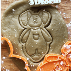 Easter bunny cookie cutters Custom stamp cookie cutter for cake topper gingerbread cookie embosser silicone mold