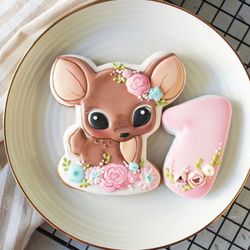 Cute Deer y cookie cutters Custom stamp cookie cutters for cake topper gingerbread decor sugar cookies 3d cookie cutter