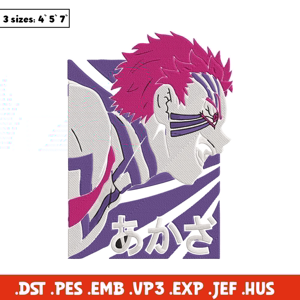 Akaza poster Embroidery Design, Demon slayer Embroidery, Embroidery File, Anime Embroidery, Digital download..jpg