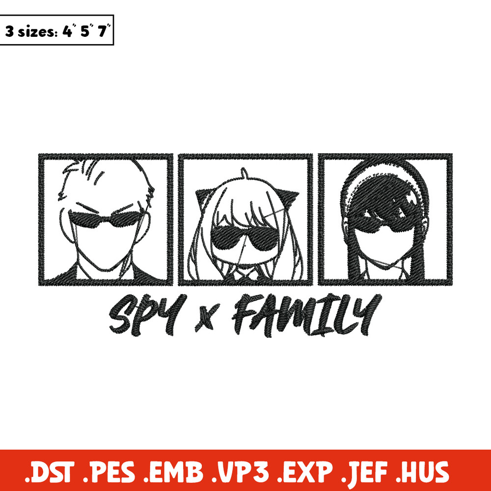 Anya family Embroidery Design, Spy x family Embroidery, Embroidery File, Nike Embroidery, Anime shirt, Digital download.jpg