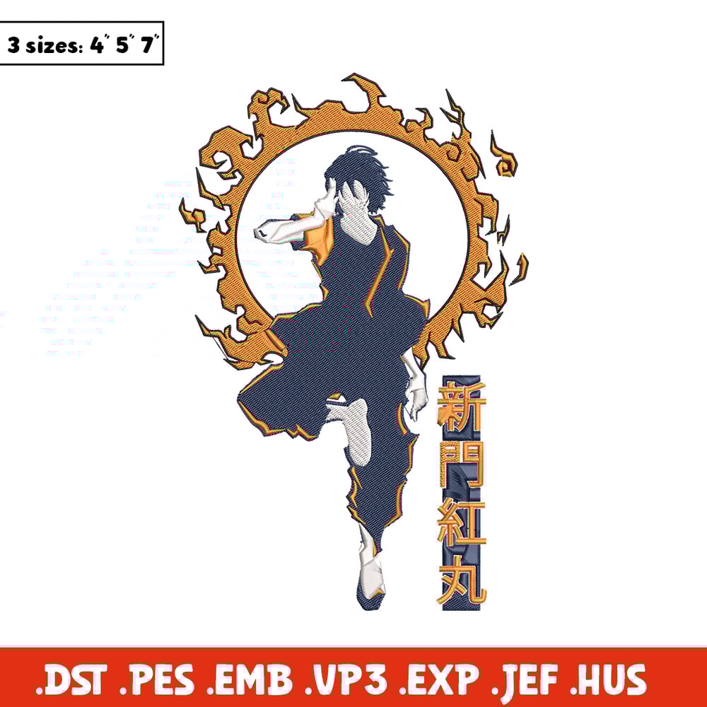 Benimaru Embroidery Design, Enen no Shouboutai Embroidery,Embroidery File,Anime Embroidery,Anime shirt,Digital download..jpg