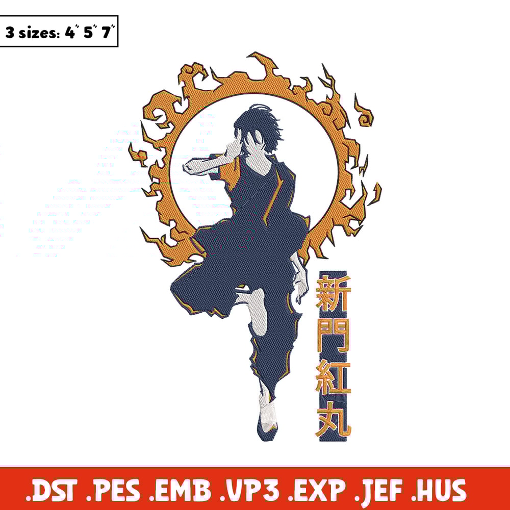 Benimaru Embroidery Design, Enen no Shouboutai Embroidery,Embroidery File,Anime Embroidery,Anime shirt,Digital download.jpg