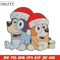 Bluey x Bingo Embroidery Design, Bluey Embroidery, Embroidery File, Chrismas Embroidery, Anime shirt, Digital download.jpg