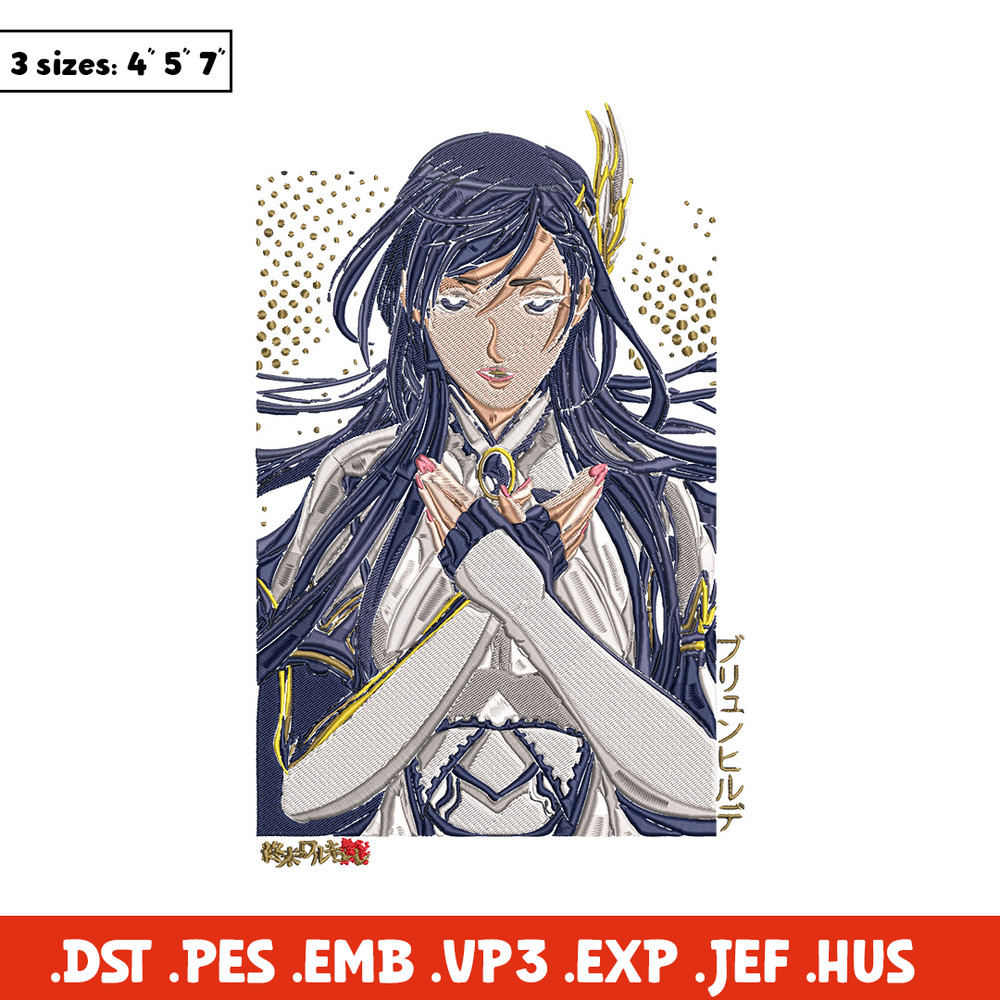 Brunhilde poster Embroidery Design, Ragnarok Embroidery, Embroidery File, Anime Embroidery, Anime shirt,Digital download.jpg