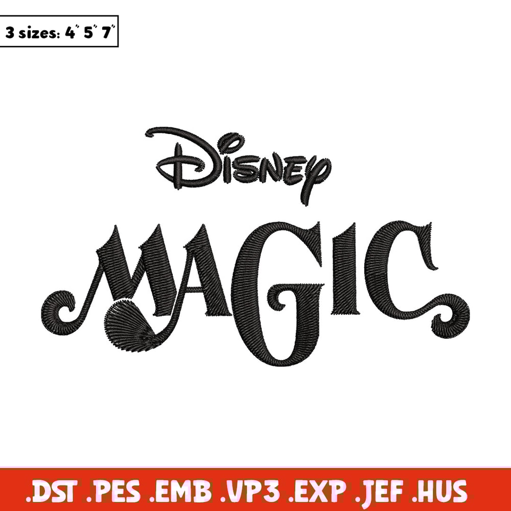 Disney Magic Embroidery Design, Disney logo Embroidery, Embroidery File, Embroidery design, Digital download..jpg
