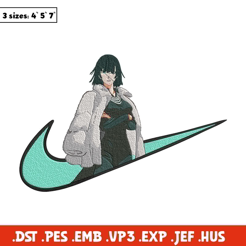 Fubuki x nike Embroidery Design, One punch man Embroidery,Embroidery File,Nike Embroidery,Anime shirt,Digital download.jpg