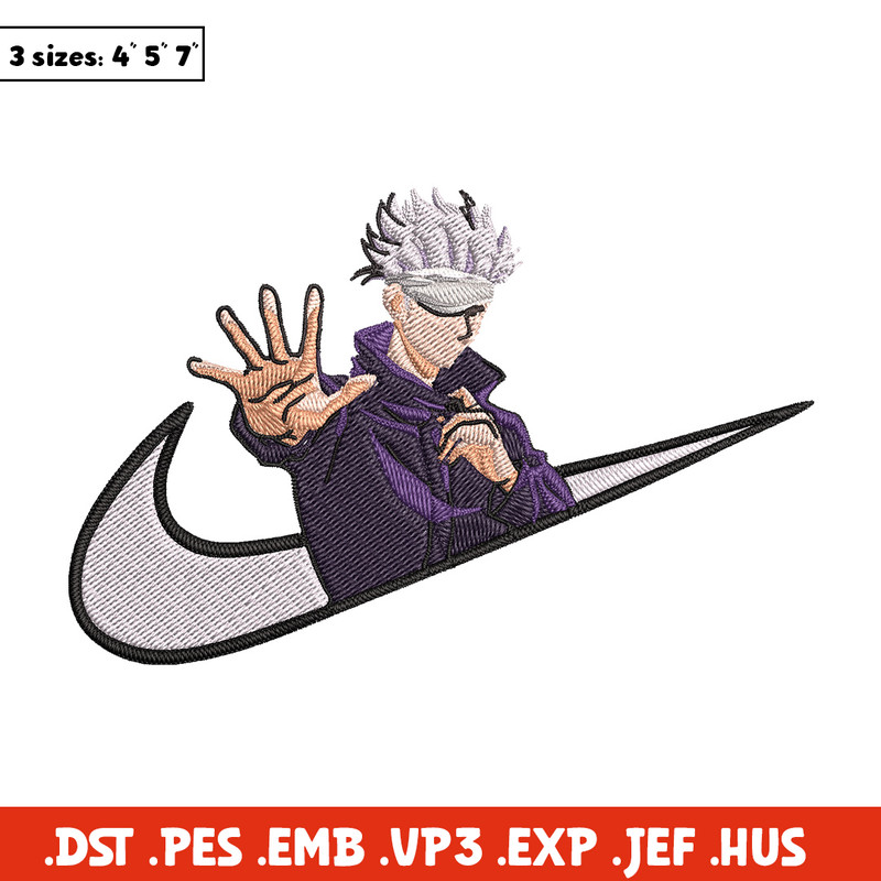 Gojo x nike Embroidery Design, Jujutsu Embroidery, Embroidery File, Nike Embroidery, Anime shirt, Digital download..jpg