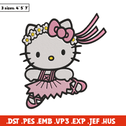Hello kitty bale Embroidery Design, Hello kitty Embroidery, Embroidery File, Anime Embroidery, Digital download.