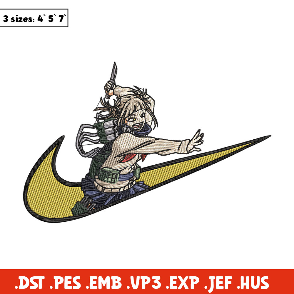 Himiko toga x nike Embroidery Design, Mha Embroidery, Embroidery File, Nike Embroidery, Anime shirt, Digital download.jpg