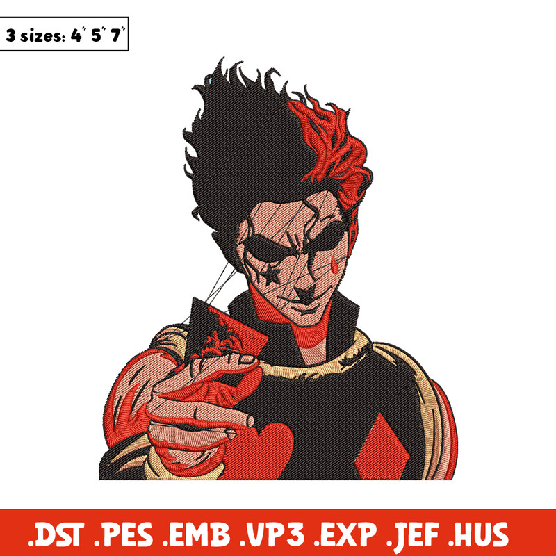 Hisoka Poster Embroidery Design, Hxh Embroidery, Embroidery File, Anime Embroidery, Anime shirt, Digital download.jpg