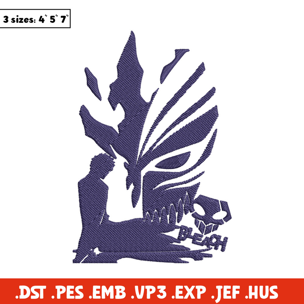 Ichigo mask Embroidery Design, Bleach Embroidery, Embroidery File, Anime Embroidery,Anime shirt, Digital download.jpg