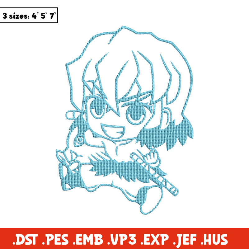 Inosuke chibi Embroidery Design,Demon slayer Embroidery,Embroidery File,Anime Embroidery,Anime shirt, Digital download.jpg