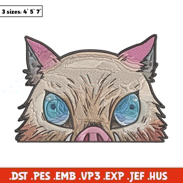 Inosuke Peeker Embroidery Design, Demon slayer Embroidery, E - Inspire ...