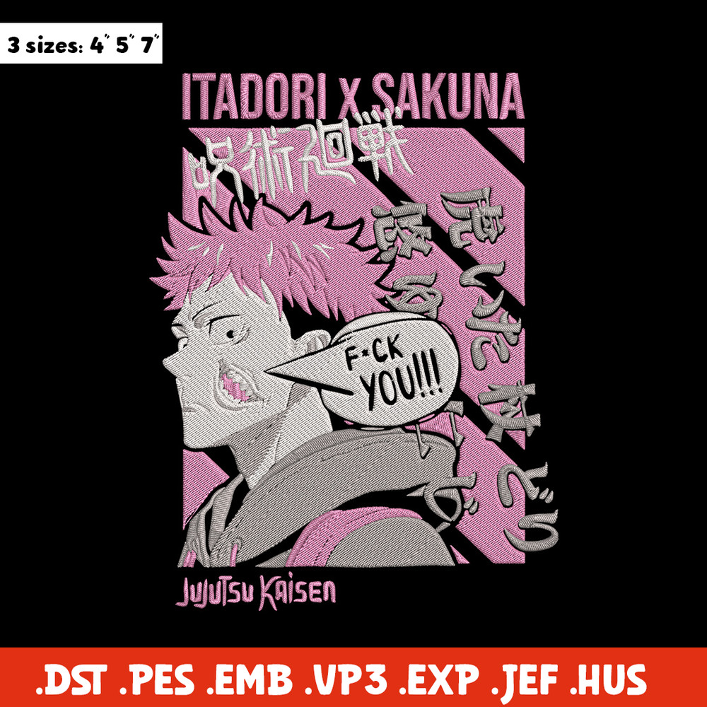 Itadori x Sukuna Embroidery Design, Jujutsu Embroidery, Embroidery File, Anime Embroidery, Anime shirt, Digital download.jpg