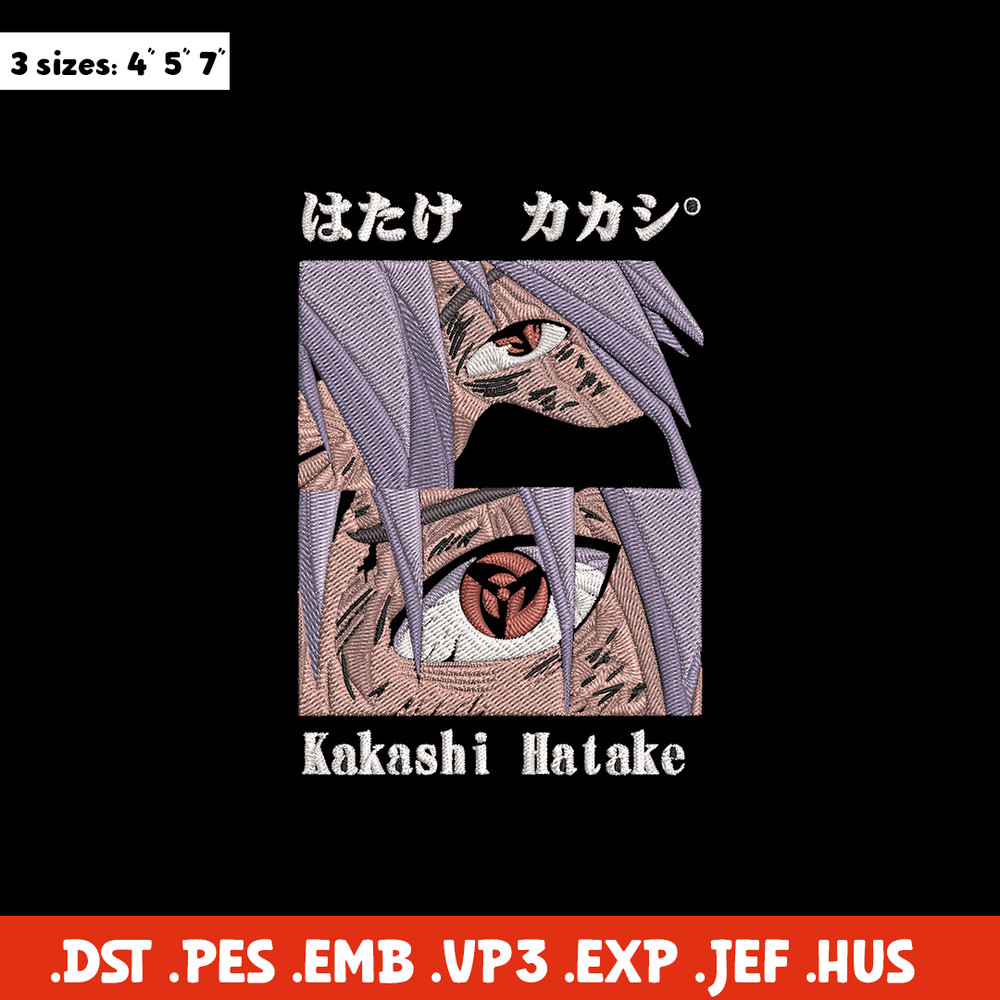 Kakashi hatake Embroidery Design, Naruto Embroidery, Embroidery File, Anime Embroidery,Anime shirt, Digital download.jpg